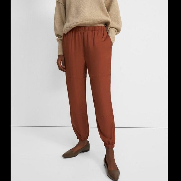 Theory Slim-fit Twill Cargo Pants - Size S Clay